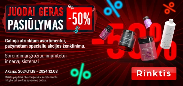 Juodai geras pasiūlymas: -50%