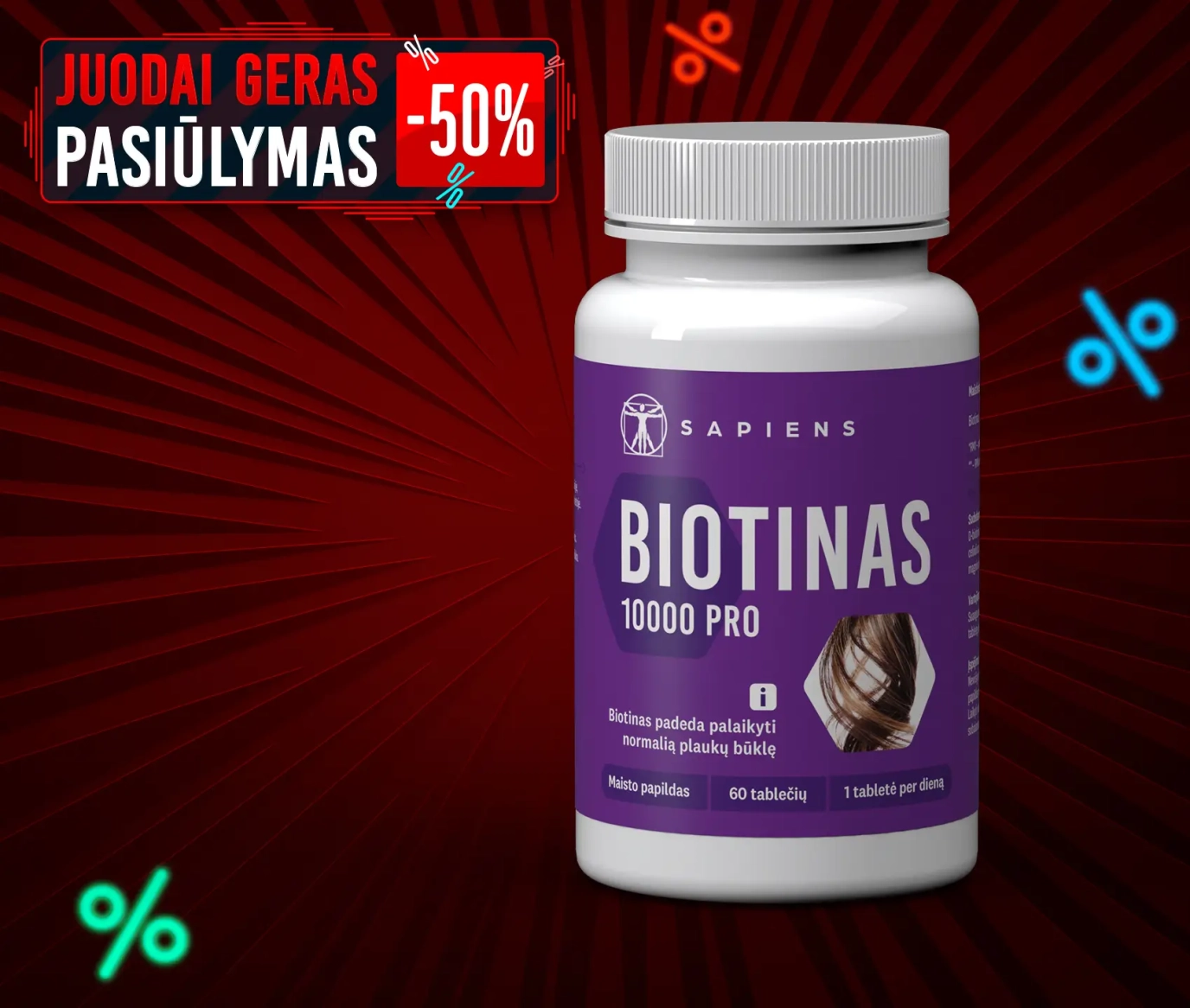 Biotinas 10000 PRO