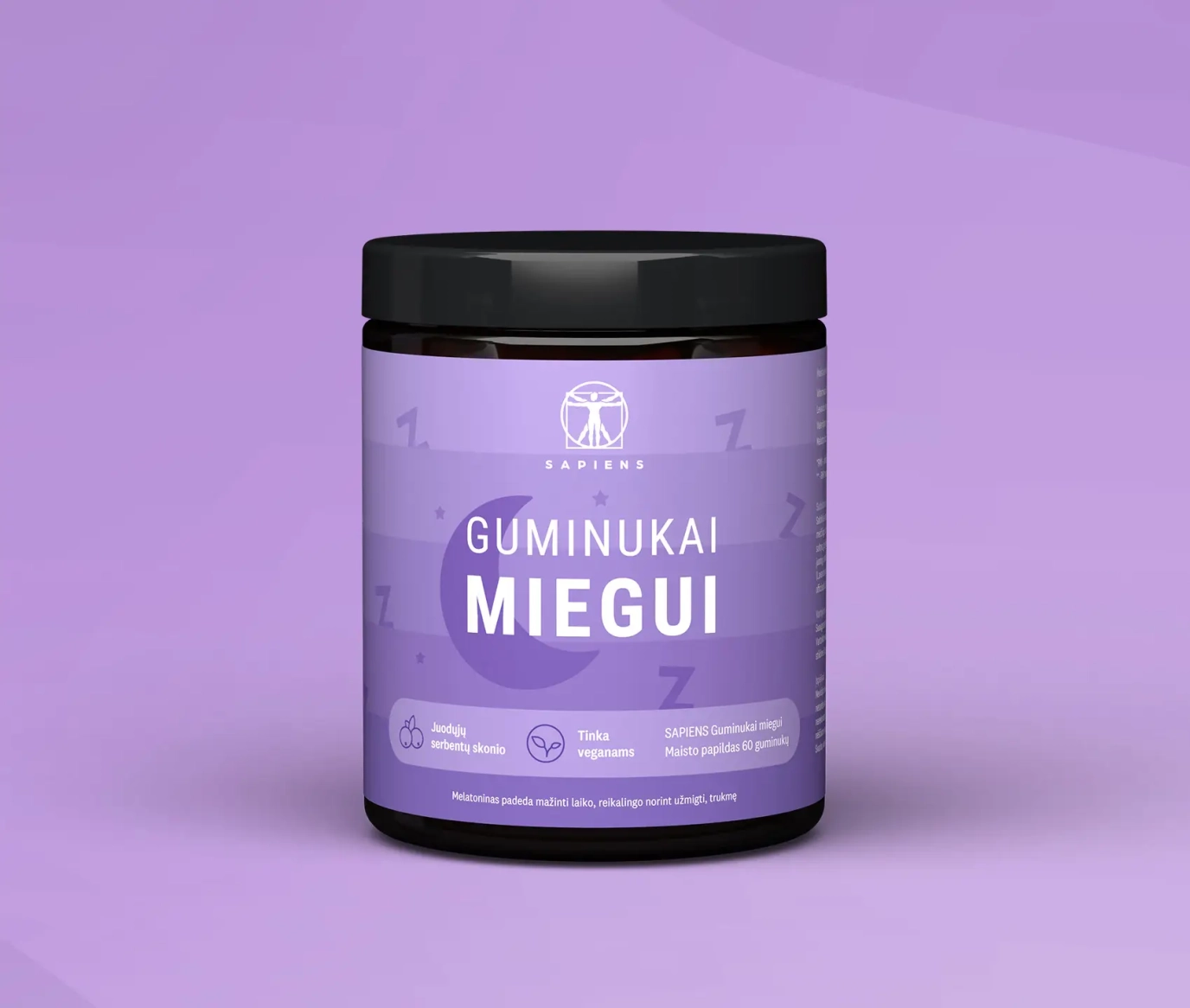 Guminukai miegui (su melatoninu)