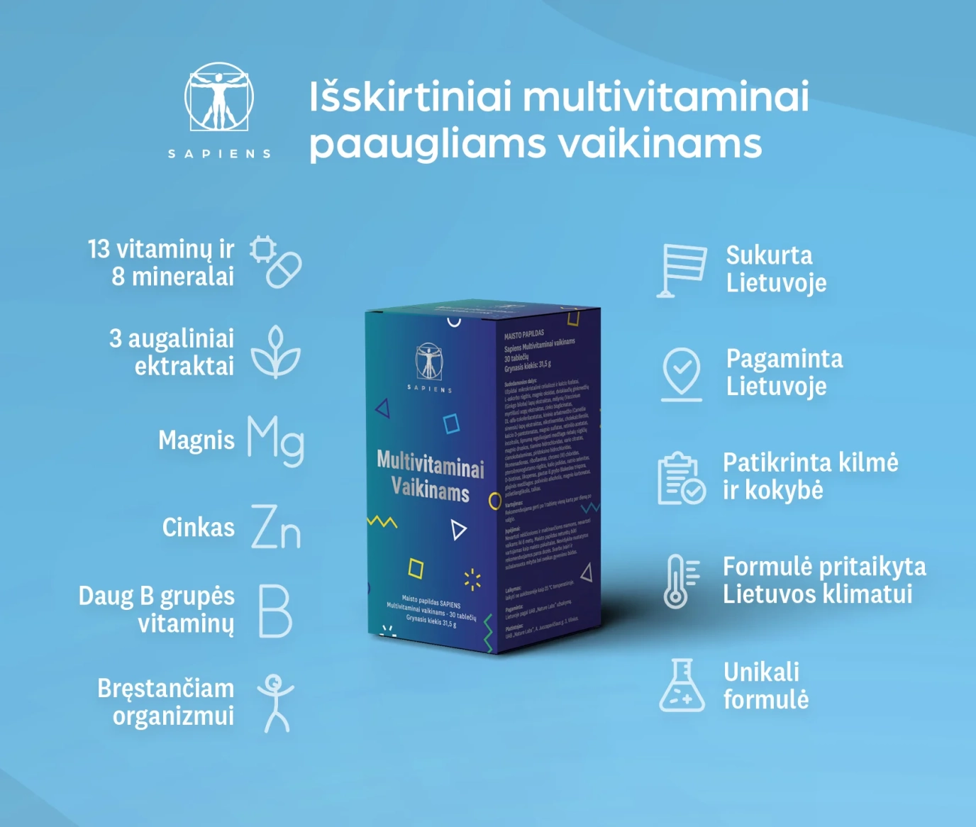 Multivitaminai vaikinams 1+1