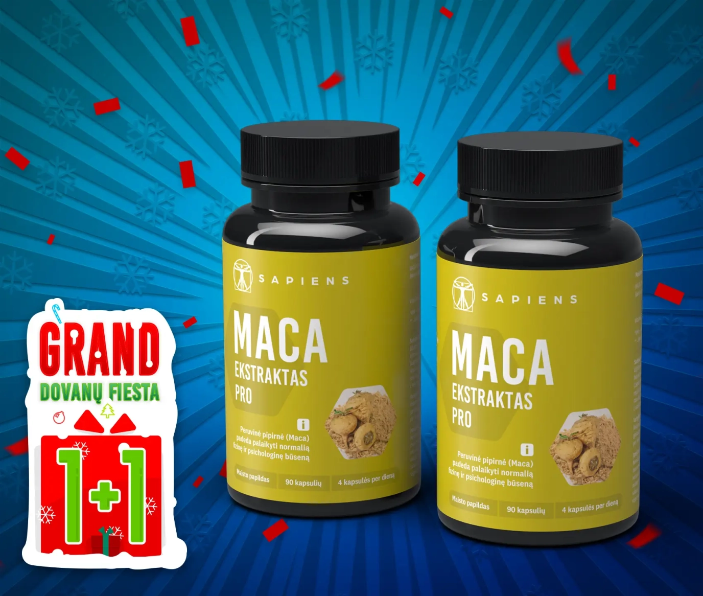 Maca ekstraktas PRO 1+1