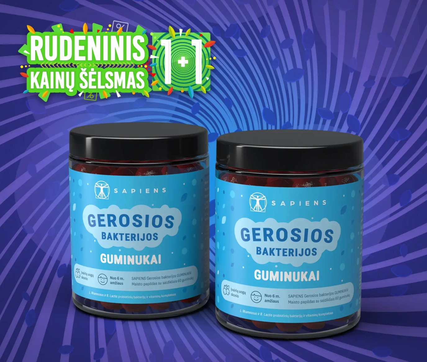 Gerosios bakterijos - guminukai 1+1