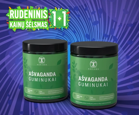 Ašvaganda guminukai 1+1