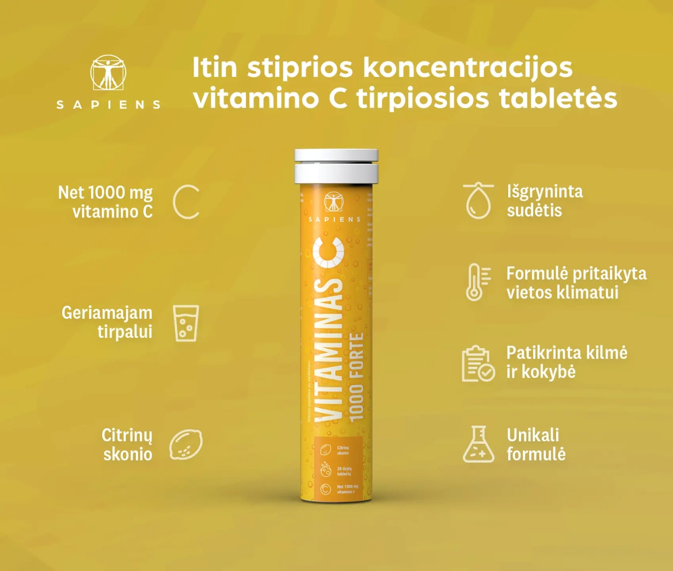 Vitaminas C 1000 Forte