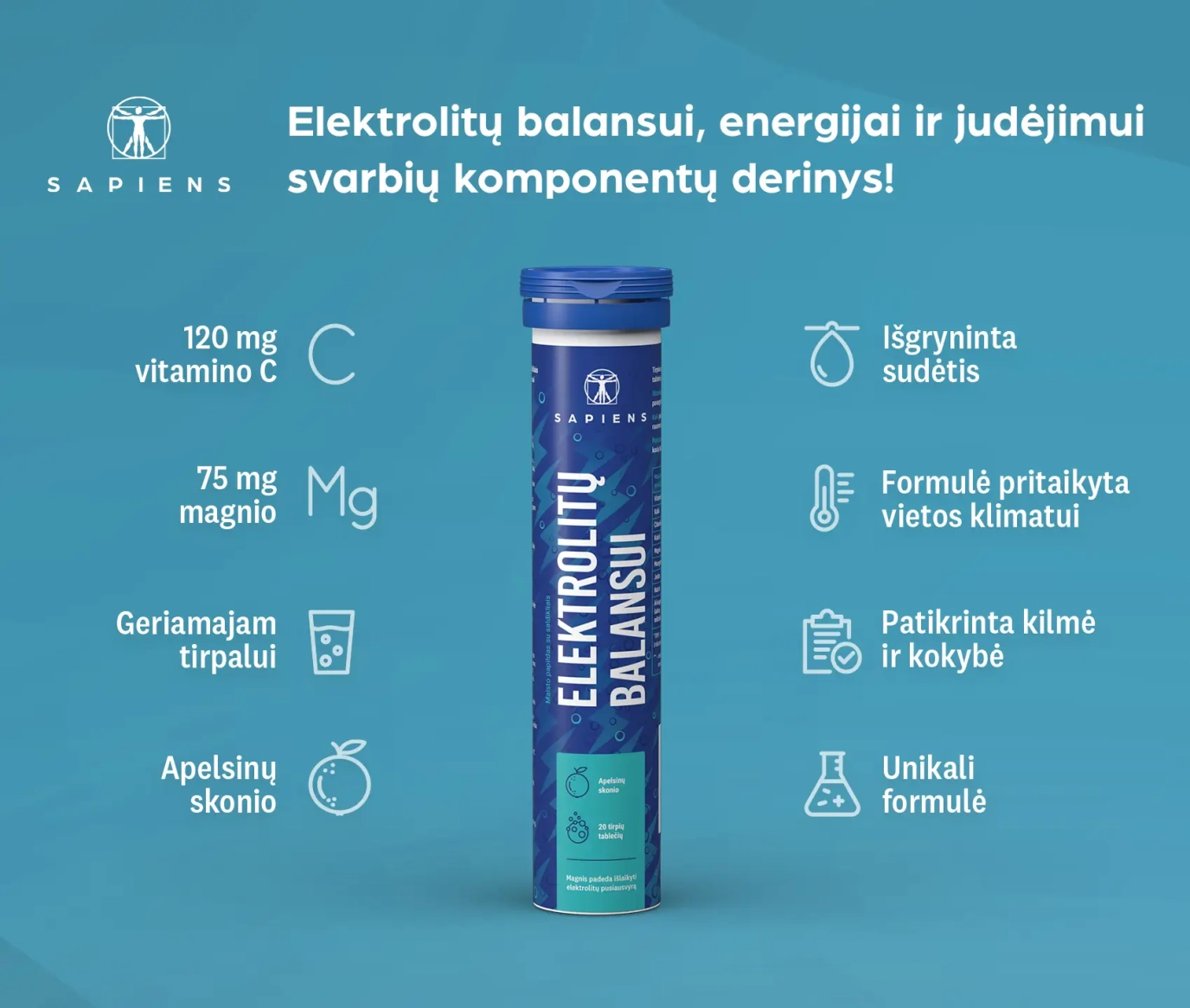 Elektrolitų balansui 1+1