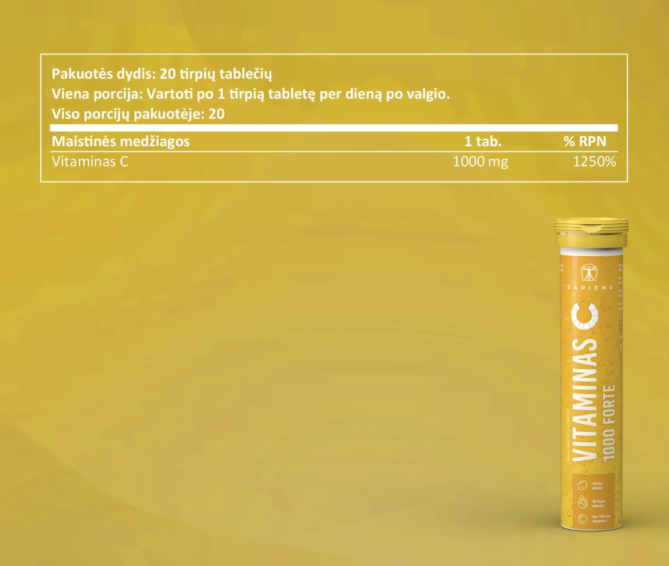 Vitaminas C 1000 Forte 1+1