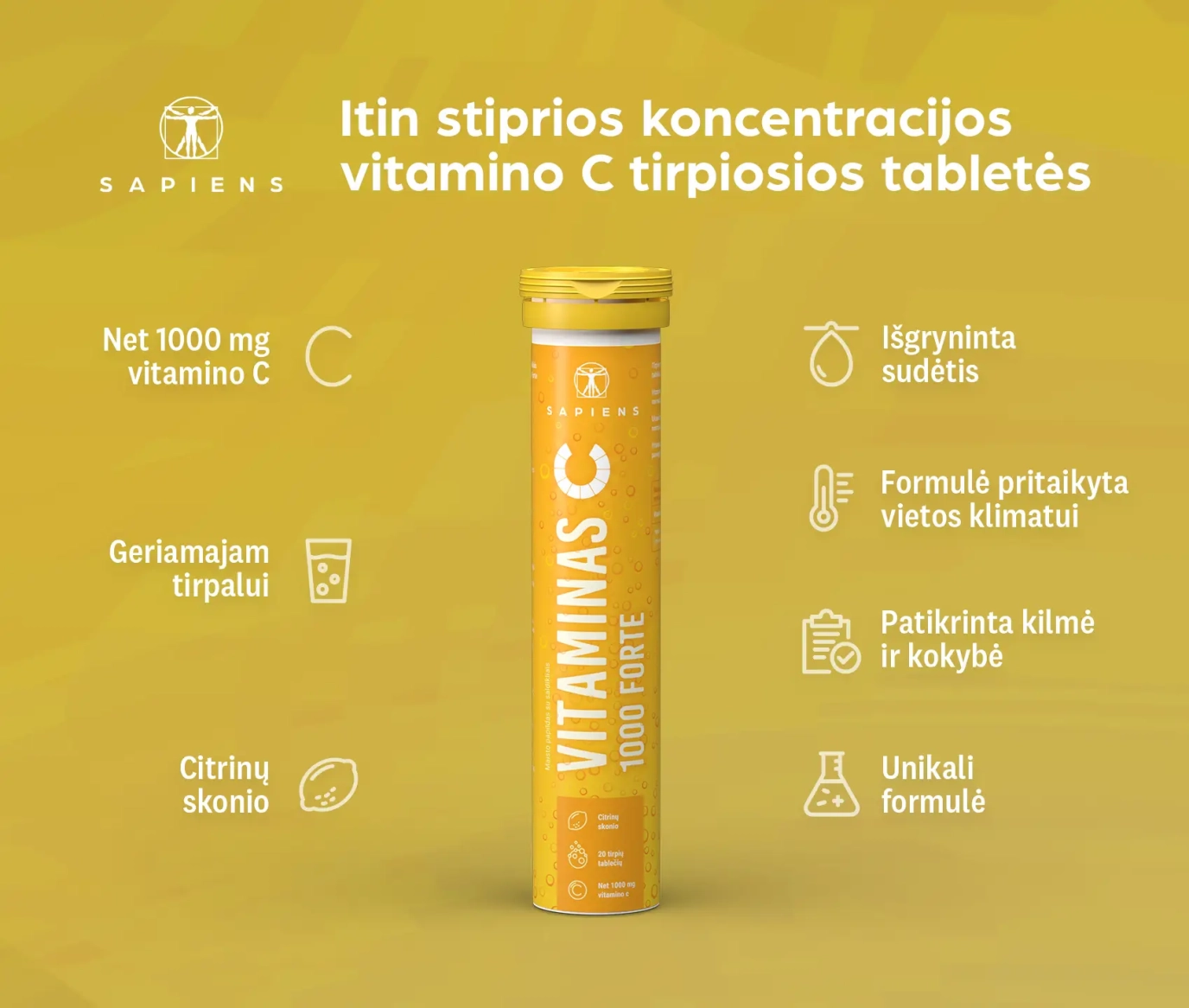 Vitaminas C 1000 Forte 1+1